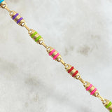 Pulso Rustico Barril Rayado 5.15 gr / 20cm / 4.6mm Cauchos Colores Oro Amarillo 18K ©