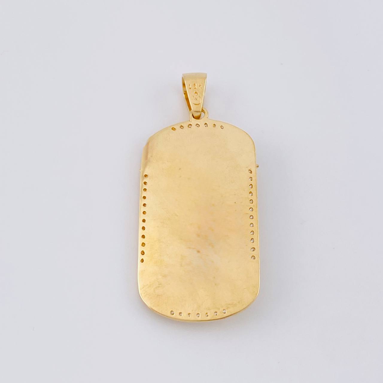 Dije Placa Cristo 9.5g / 5.1cm Oro Amarillo 18K