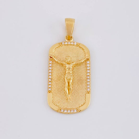 Dije Placa Cristo 6.25g / 4cm Oro Amarillo 18K