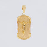 Dije Placa Cristo 6.25g / 4cm Oro Amarillo 18K