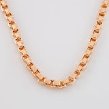 Cadena Veneciana Cuadrada 17g / 60cm / 4.3mm Oro Rosa 18K