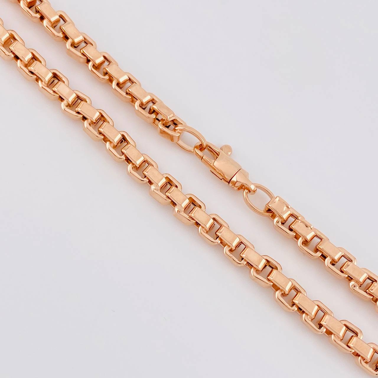 Cadena Veneciana Cuadrada 17g / 60cm / 4.3mm Oro Rosa 18K
