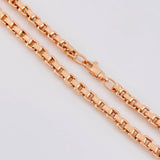 Cadena Veneciana Cuadrada 17g / 60cm / 4.3mm Oro Rosa 18K