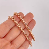 Cadena Veneciana Cuadrada 17g / 60cm / 4.3mm Oro Rosa 18K