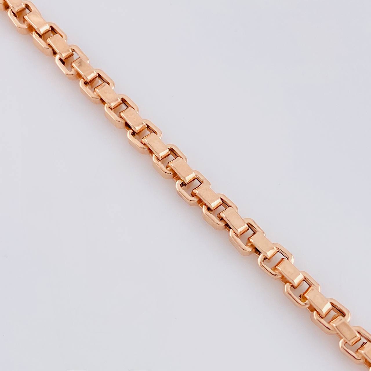 Pulso Veneciana Cuadrada 6.25g / 21.2cm / 4.4mm Oro Rosa 18K