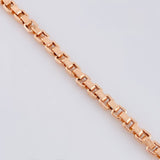 Pulso Veneciana Cuadrada 6.25g / 21.2cm / 4.4mm Oro Rosa 18K