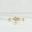 Anillo Solitario Espringado 1.5gr / T5 3/4 / Circon Blanco Oro Amarillo 18K