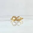 Anillo Infinito Parcial 2.2gr / T10 / Circones Blancos Oro Amarillo 18K