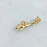 Dije Oso Manito Arriba 0.4gr / 2cm / Liso - Cargador Bordeado Oro Amarillo 18K ©