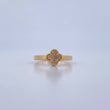 Anillo Trebol 2.5gr / T6 / Diamantado Oro Amarillo 18K &
