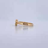 Anillo Trebol 2.6gr / T7 1/4 / Diamantado Oro Amarillo 18K &