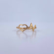Anillo Silueta Corazon Linea de Vida 1.25gr / T7 / Oro Amarillo 18K &