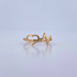 Anillo Silueta Corazon Linea de Vida 1.25gr / T7 / Oro Amarillo 18K &