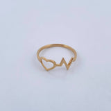 Anillo Silueta Corazon Linea de Vida 1.25gr / T7 / Oro Amarillo 18K &