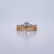 Anillo Princess 2.9gr / T6 1/2 / Circones Blancos Dos Oros Amarillo Blanco 18K &
