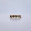 Anillo Churumbela Tupida 2.3gr / T8 / Circones Verdes Blancos Oro Amarillo 18K &