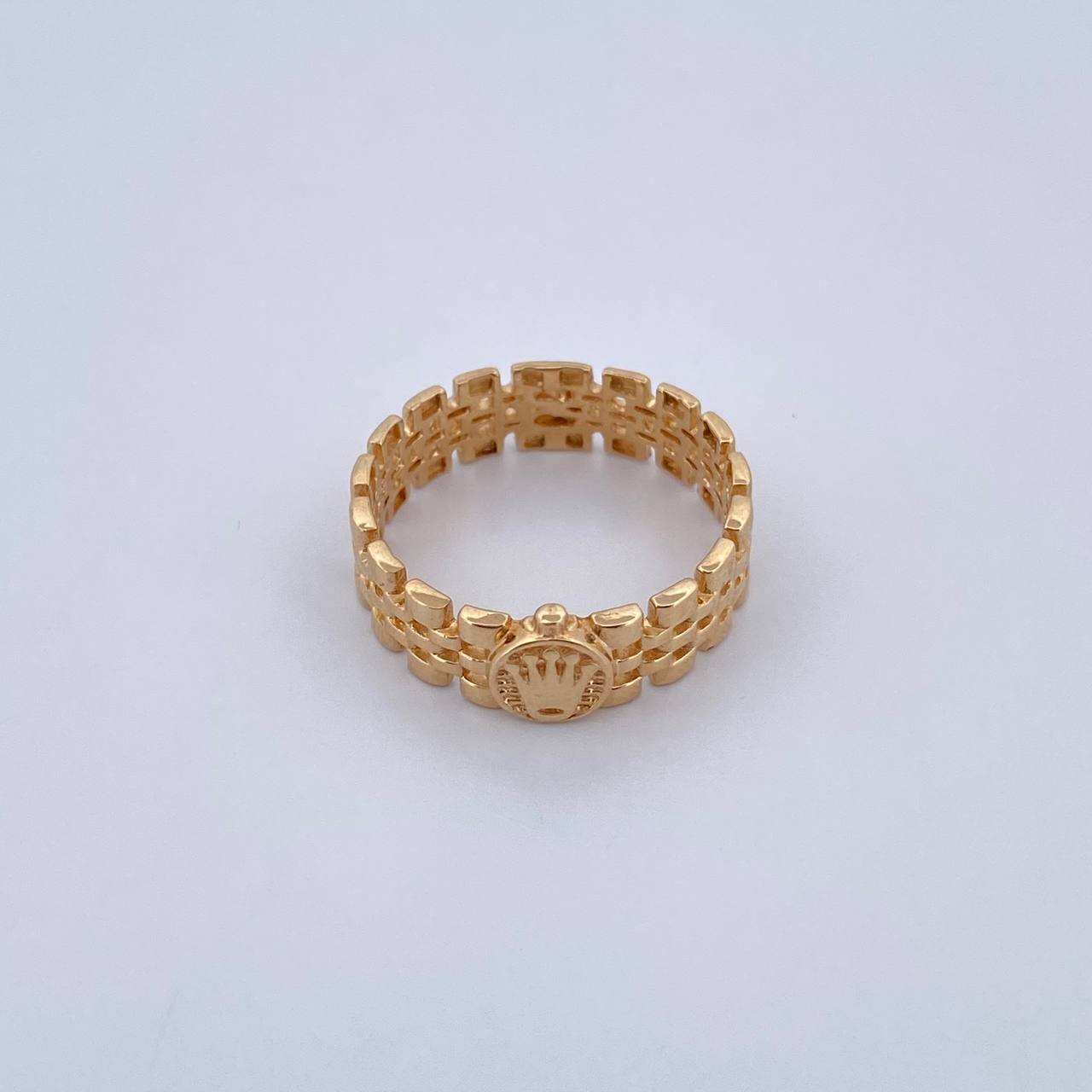 Anillo Correa Corona RX 3.4gr / T7 1/4 / Oro Amarillo 18K &