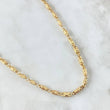 Cadena Rustica 13.2gr / 65cm / 4mm Corona Cruzada Oro Amarillo 18K