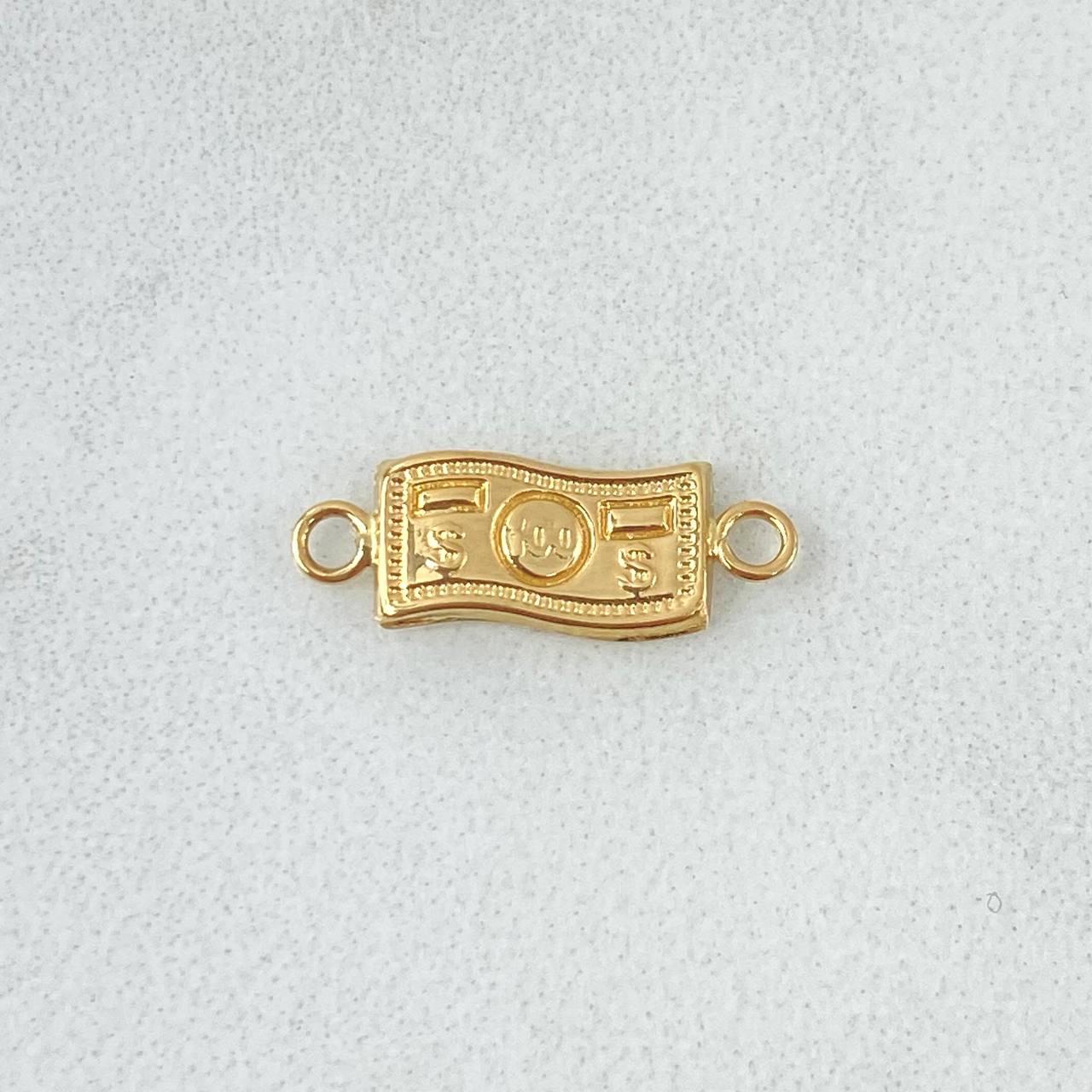 Herraje Dólar 0.4gr / 1.5cm / Liso Oro Amarillo 18K *