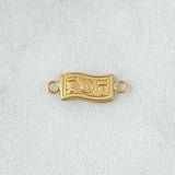 Herraje Dólar 0.4gr / 1.5cm / Liso Oro Amarillo 18K *