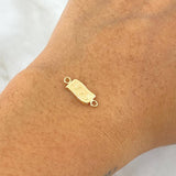 Herraje Dólar 0.4gr / 1.6cm / 6mm Liso Oro Amarillo 18K ©