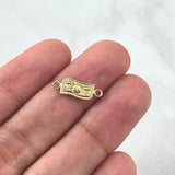 Herraje Dólar 0.4gr / 1.6cm / 6mm Liso Oro Amarillo 18K ©