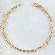 Pulso Roll-On Escamas 4.9gr / 18cm Circones Blancos Oro Amarillo 18K