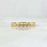 Anillo Ojos Rombicos 1.6gr / T6 / Circones Blancos Oro Amarillo 18K