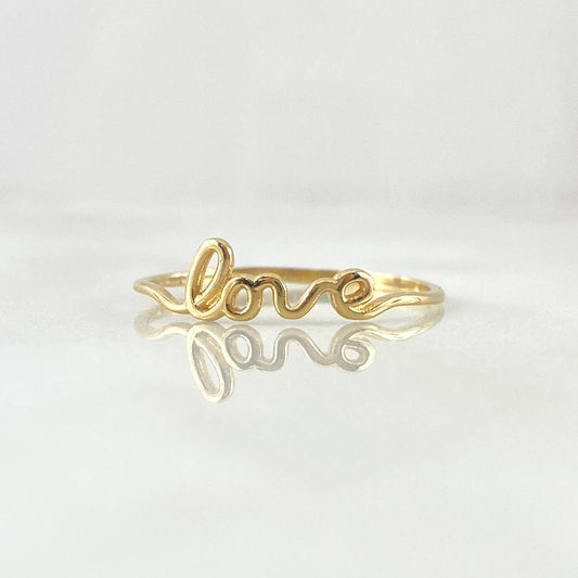 Anillo Love 0.85gr / T6 1/2 / Oro Amarillo 18K