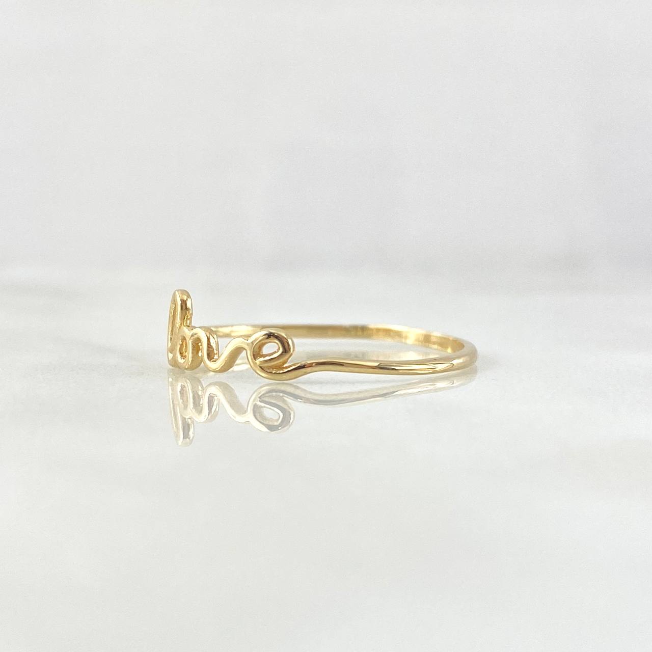 Anillo Love 0.85gr / T6 1/2 / Oro Amarillo 18K