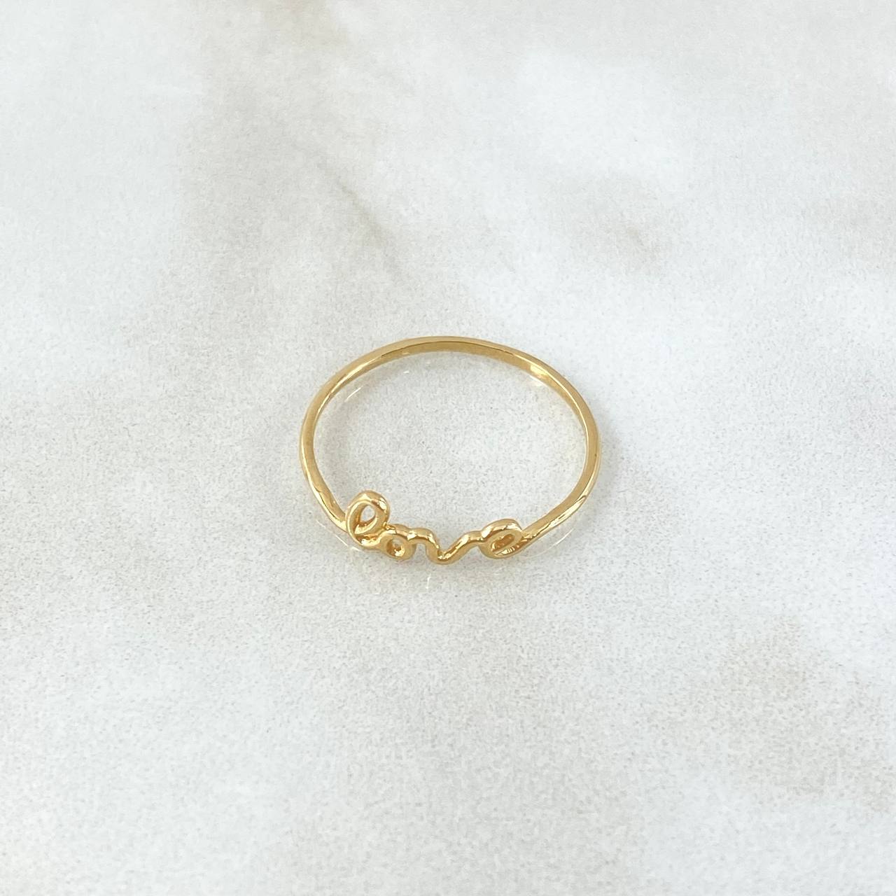 Anillo Love 0.85gr / T6 1/2 / Oro Amarillo 18K