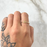 Anillo Love 0.85gr / T6 1/2 / Oro Amarillo 18K