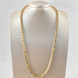Cadena Rustica Burbujas 92.95gr / 65cm / 5.2mm Circones Azules Verdes Fucsias Oro Amarillo 18K ©