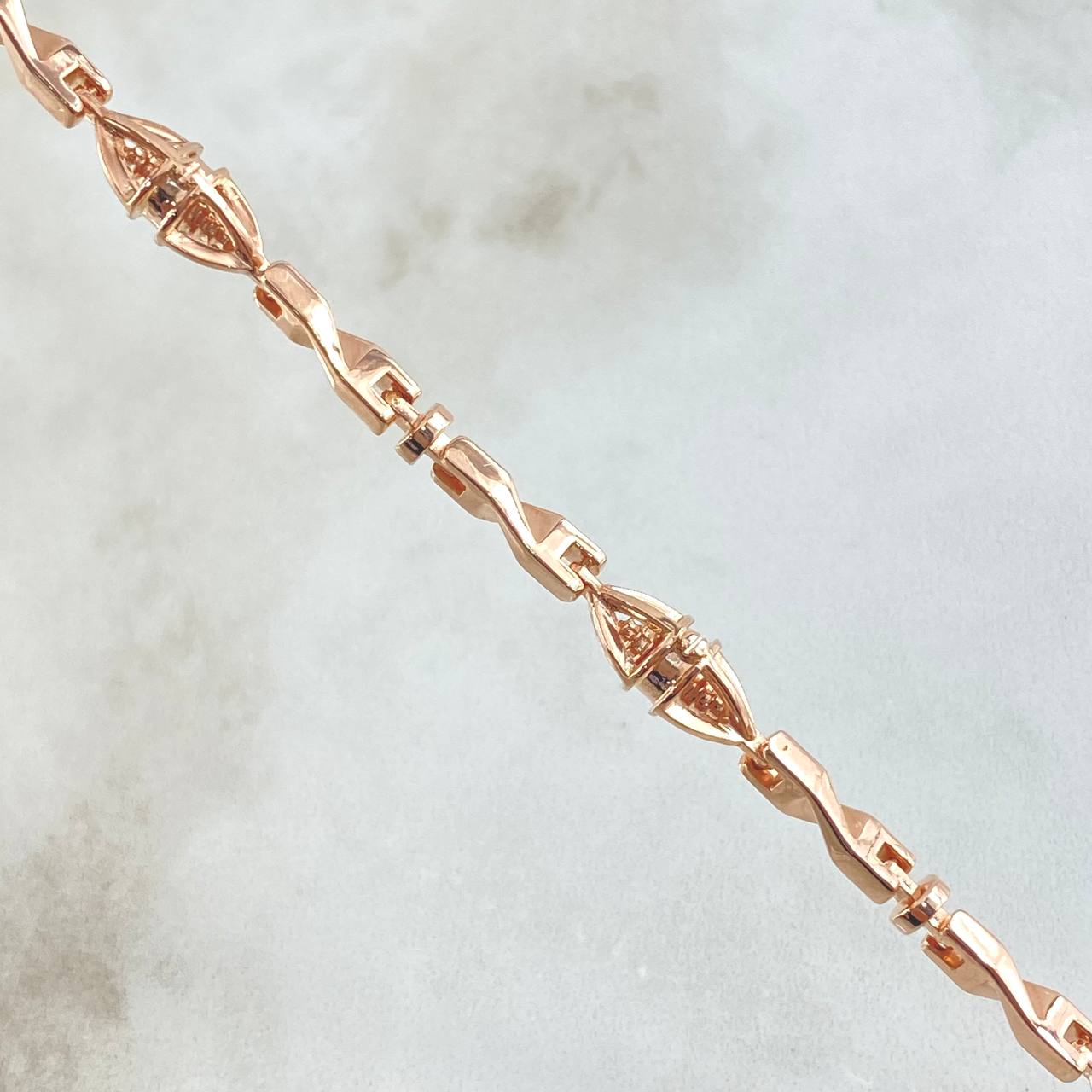 Cadena Rustica Dubai Entorchada 56.25gr / 60cm / 4mm Oro Rosa 18K ©