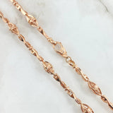 Cadena Rustica Dubai Entorchada 56.25gr / 60cm / 4mm Oro Rosa 18K ©