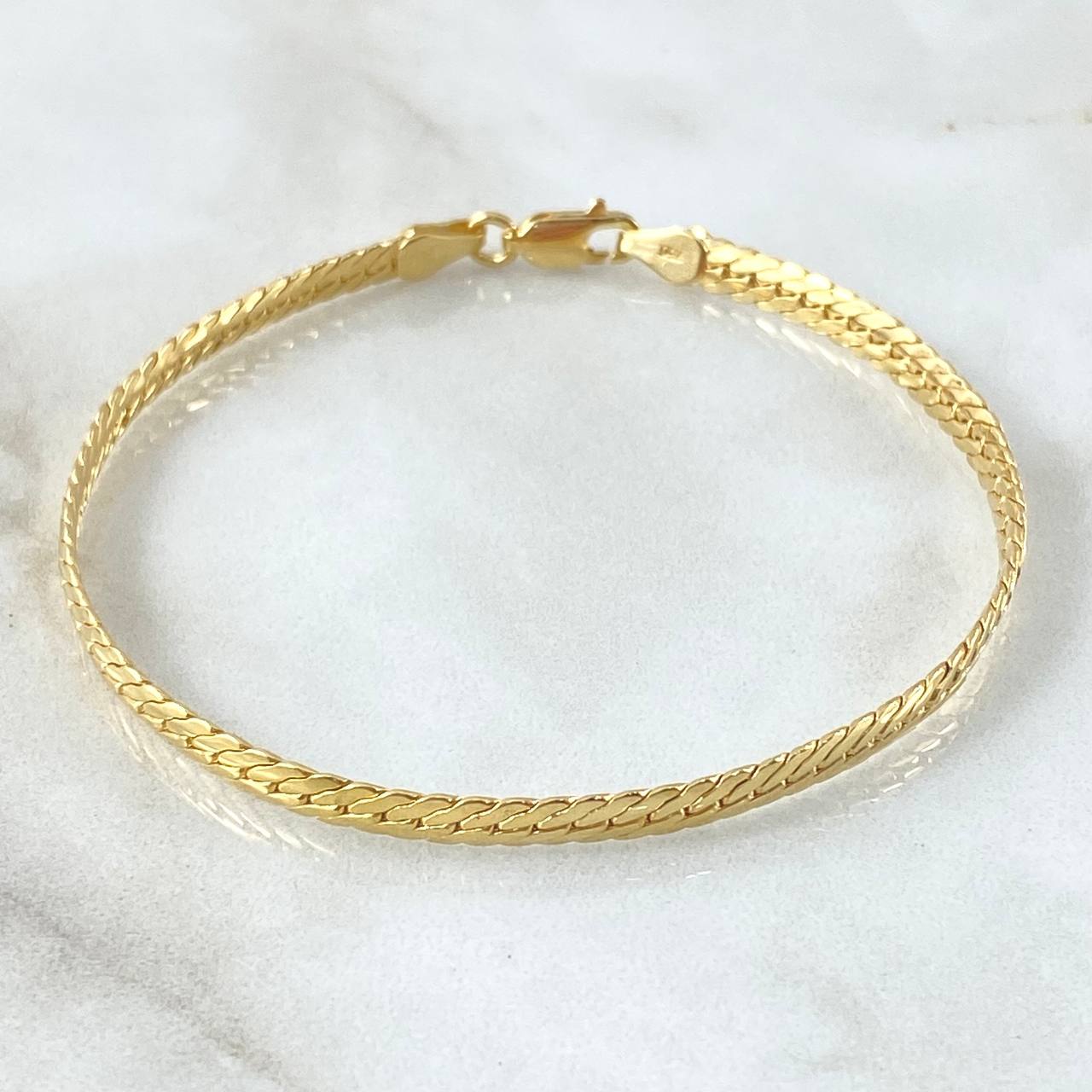 Pulso Serpiente 9.65gr / 20cm / 5.6mm Oro Amarillo +3 18K
