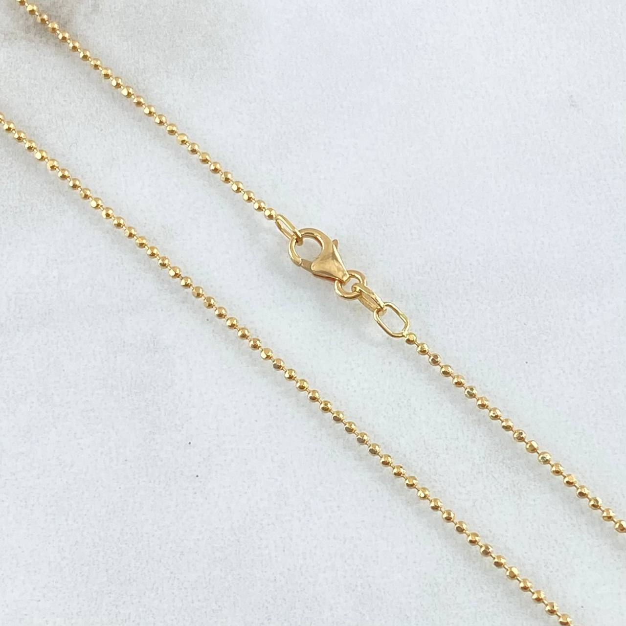 Cadena Militar 3.05gr / 50cm / 1.2mm Oro Amarillo +3 18K