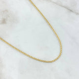 Cadena Plana 2.75gr / 50cm / 2mm Oro Amarillo +3 18K