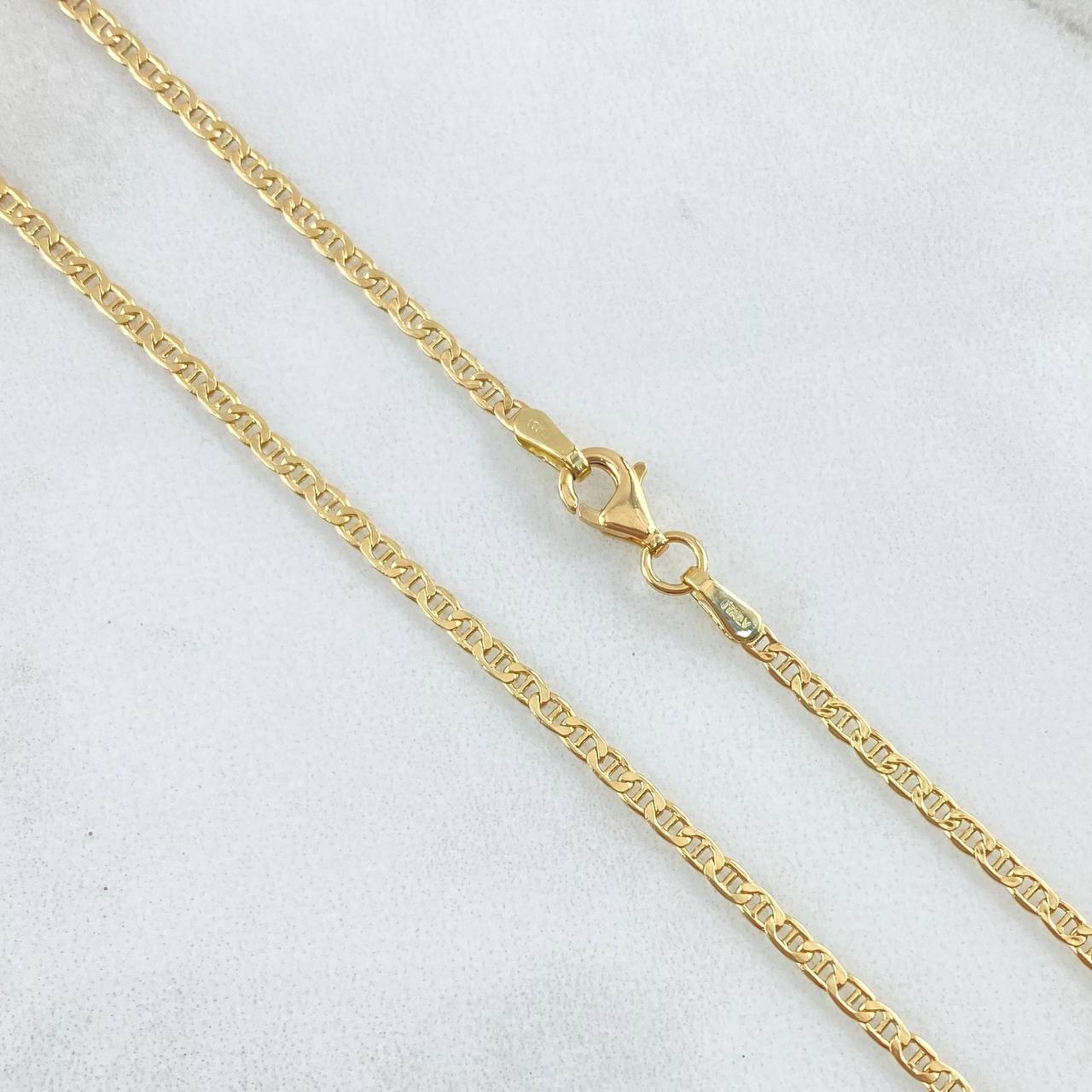 Cadena Plana 2.75gr / 50cm / 2mm Oro Amarillo +3 18K