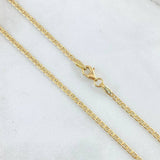 Cadena Plana 2.75gr / 50cm / 2mm Oro Amarillo +3 18K