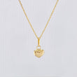 Set Cadena y Dije Aro Seguido + Corazon 0.7gr / 45cm / 0.9mm Oro Amarillo 18K (Oferta) *