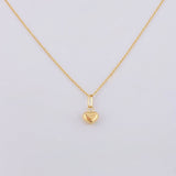 Set Cadena y Dije Aro Seguido + Dije Corazon 0.95gr / 45cm / 0.6mm Oro Amarillo 18K (Oferta)