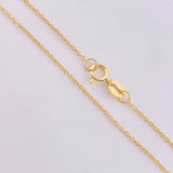 Set Cadena y Dije Aro Seguido + Dije Corazon 0.95gr / 45cm / 0.6mm Oro Amarillo 18K (Oferta)