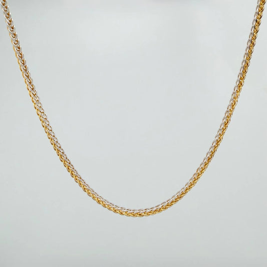 Cadena Franco 5.05 g / 60 cm / 1.57 mm Dos Oros Amarillo Blanco 18K