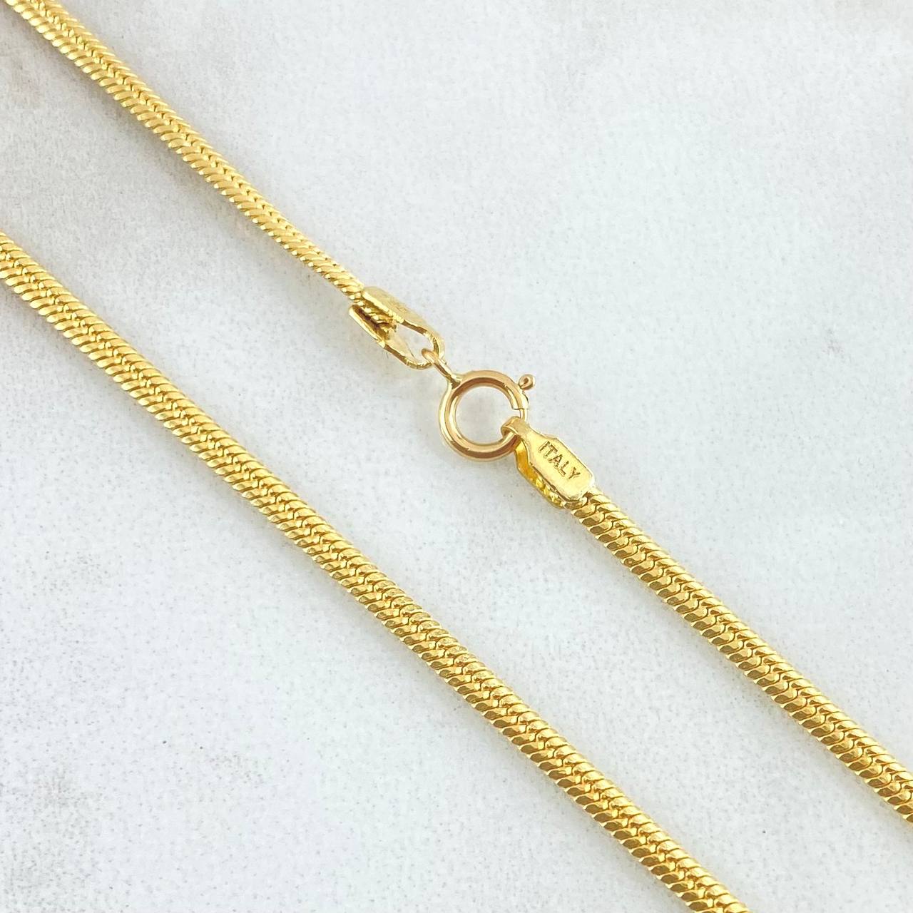 Cadena Serpiente 6.85gr / 45cm / 2mm Oro Amarillo +3 18K
