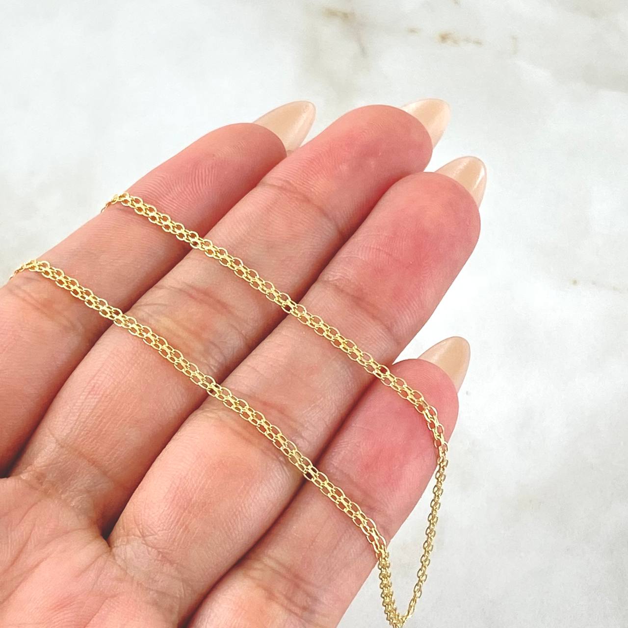 Cadena China 2.2gr / 50cm / +1 Oro 18K