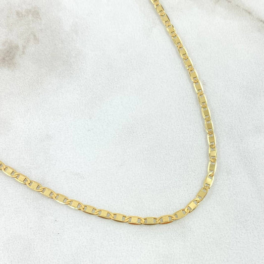 Cadena Plana 3.2gr / 60cm / +3 Oro 18K