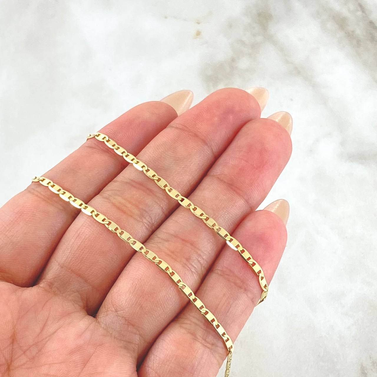 Cadena Plana 3.2gr / 60cm / +3 Oro 18K