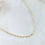 Cadena Flor Espejo 0.75gr / 40cm / 0.7mm Oro Amarillo +3 18K *