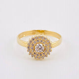 Anillo Flor Tupida 2.5gr / T6 1/4 / Oro Amarillo 18K